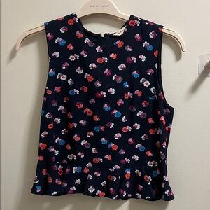 Rebecca Taylor Navy Floral Blouse